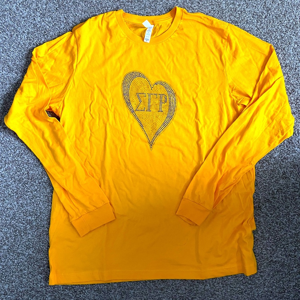 BRAND NEW Long-Sleeved Sigma Gamma Rho Rhinestone Tee  XL